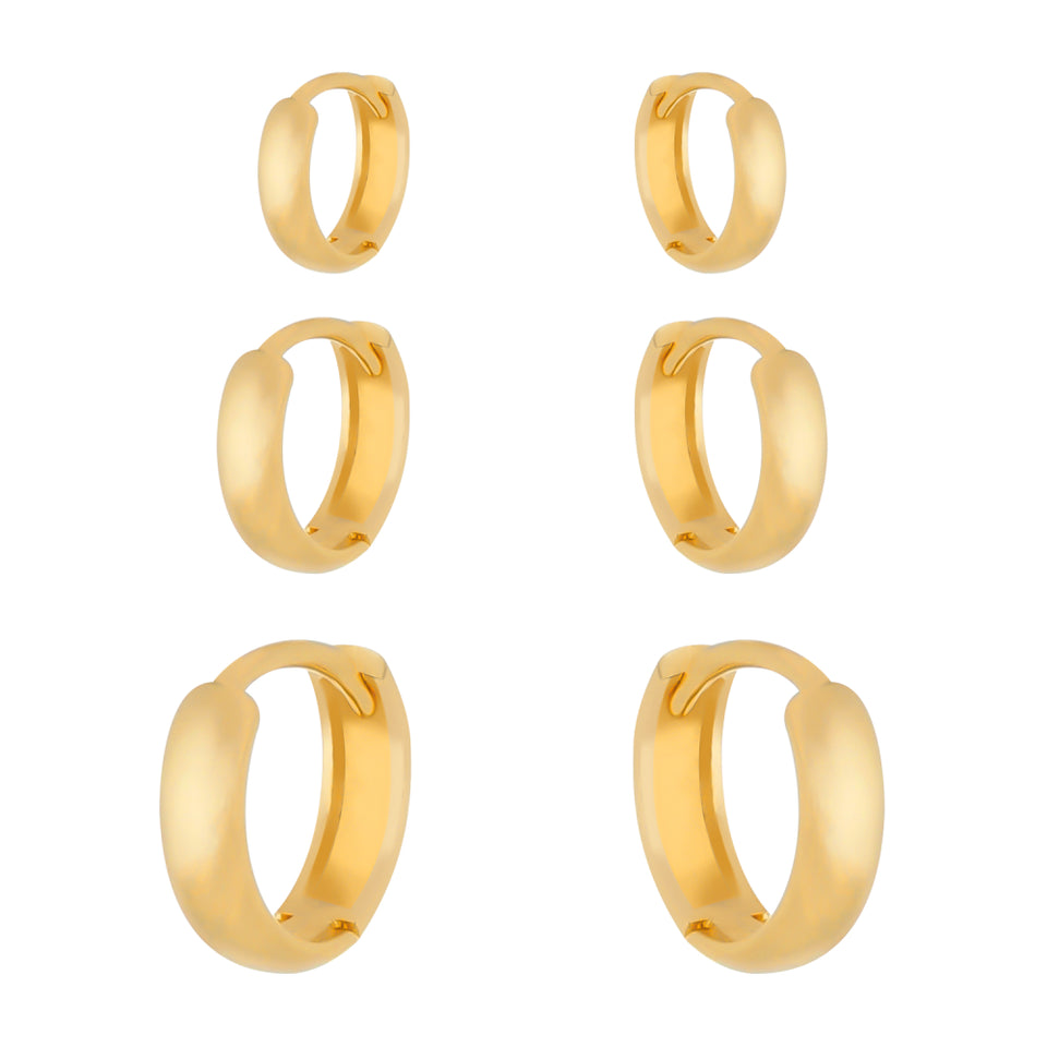 Trio Dourado de Argolinhas